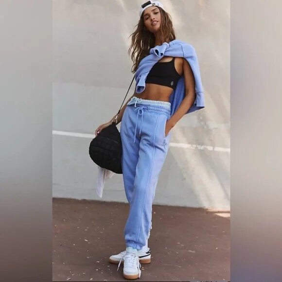 FP Movement by Free People Pants - NWOT FP Movement Sprint to the Finish Washed Joggers in Blueberry - Size XS